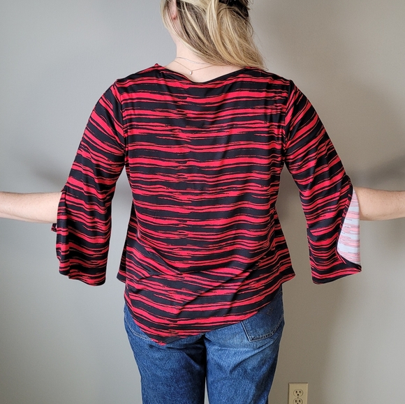 Hamilton flare sleeve black stripe top - Picture 3 of 8